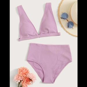 Shein Purple High Waisted Bikini